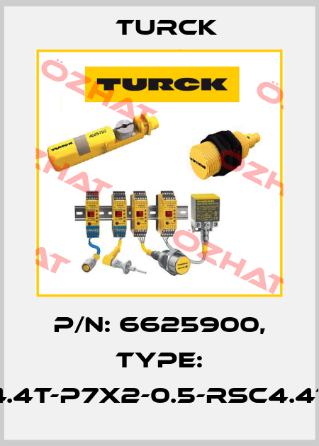 p/n: 6625900, Type: WKC4.4T-P7X2-0.5-RSC4.4T/TXL Turck