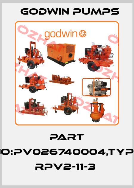 PART NO:PV026740004,TYPE RPV2-11-3  Godwin Pumps