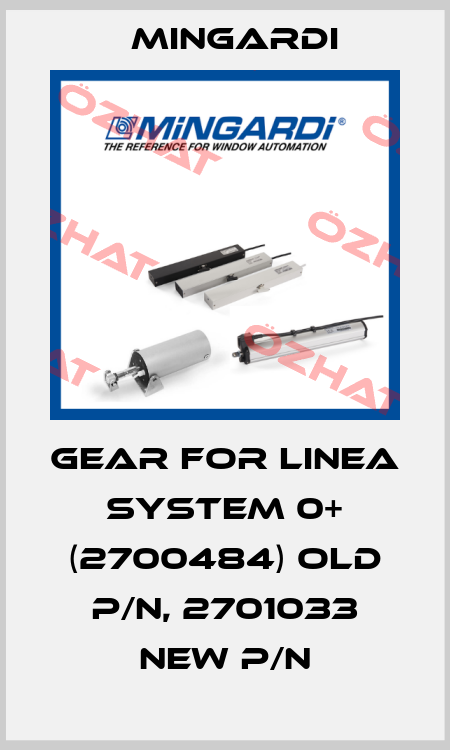 gear for Linea System 0+ (2700484) old P/N, 2701033 new P/N Mingardi