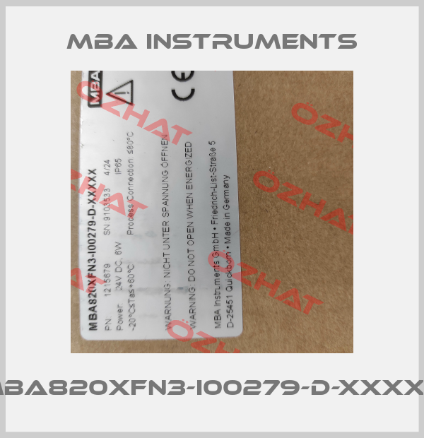 MBA820XFN3-I00279-D-XXXXX MBA Instruments