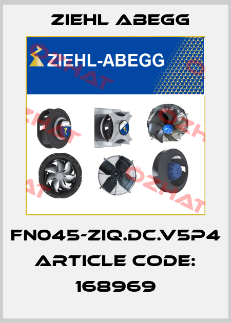 FN045-ZIQ.DC.V5P4 Article code: 168969 Ziehl Abegg