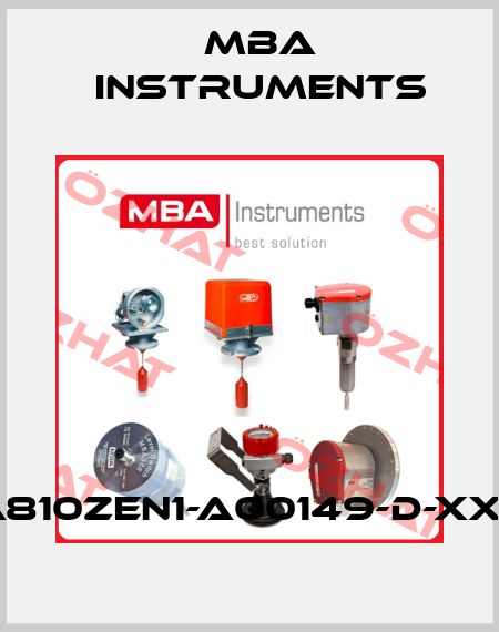MBA810ZEN1-A00149-D-XXXXX MBA Instruments