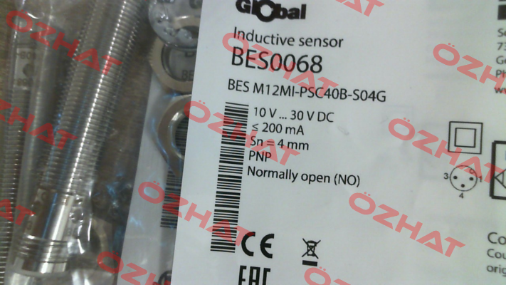 PN: BES0068, Type: BES M12MI-PSC40B-S04G Balluff