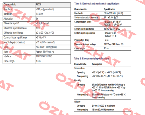P6330 - obsolete, to find a replacement please specify the model of the oscilloscope Tektronix