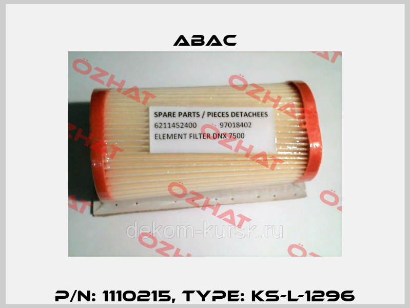 P/N: 1110215, Type: KS-L-1296 ABAC