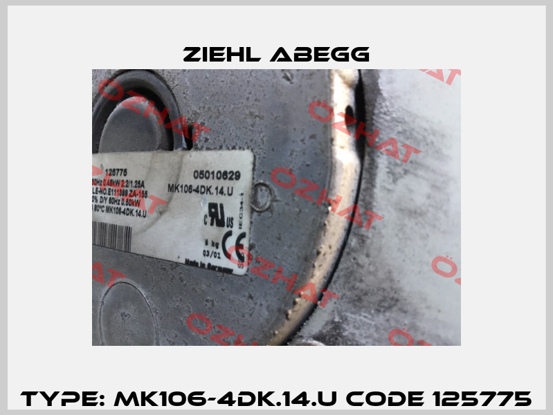 Type: MK106-4DK.14.U code 125775 Ziehl Abegg