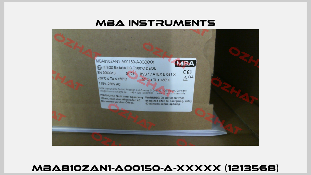 MBA810ZAN1-A00150-A-XXXXX (1213568) MBA Instruments