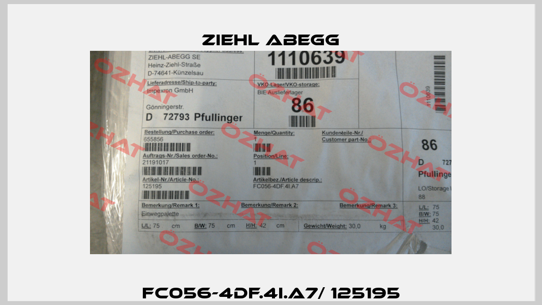 FC056-4DF.4I.A7/ 125195 Ziehl Abegg