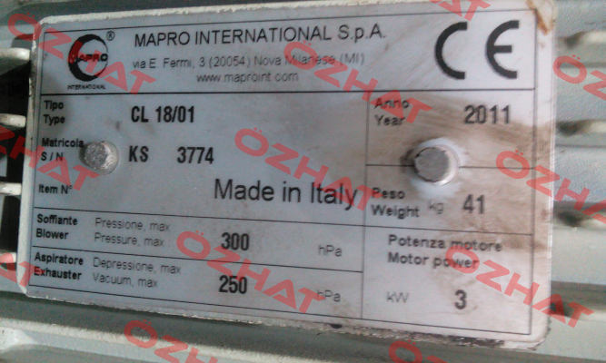 CL 18/01  MAPRO International