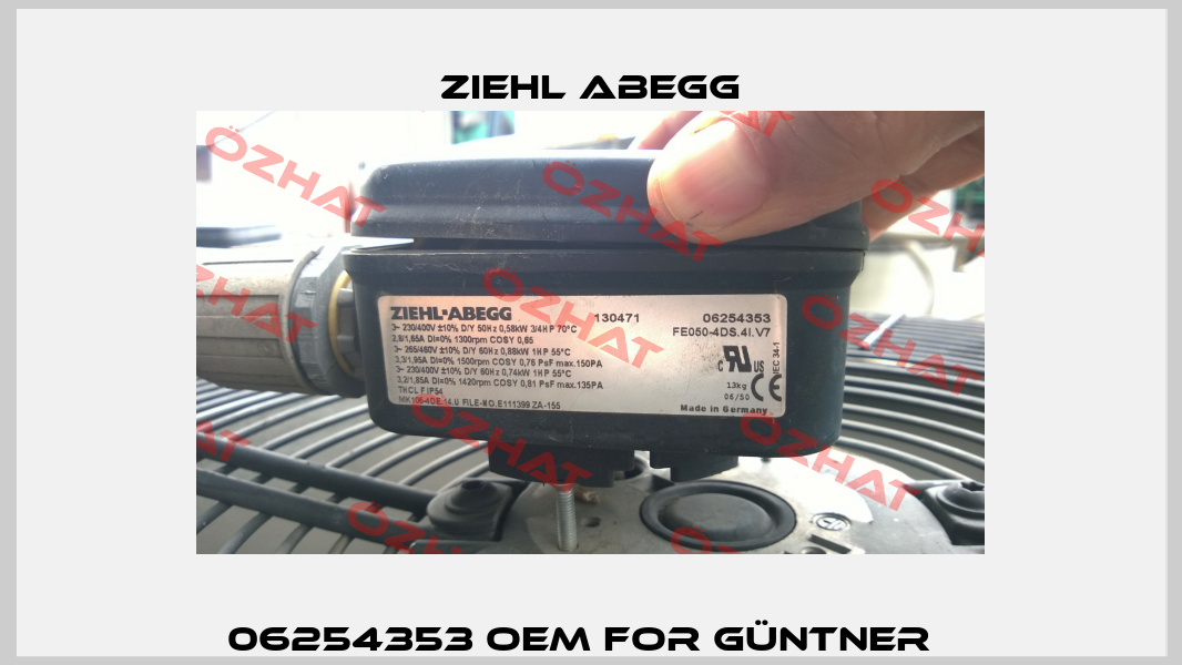 06254353 OEM for Güntner   Ziehl Abegg