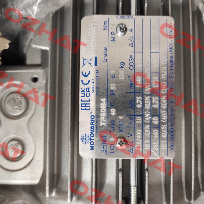 TP80B4 0,75 230/400-50 B14 MV CN Motovario