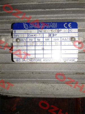 T80B6 B5 220/380 60  Neri Motori