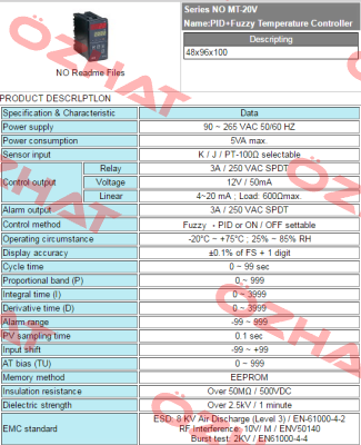 MT-20-V Fotek
