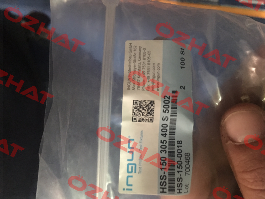 HSS-150 305 400 S 5002 Hochstromstift Ingun