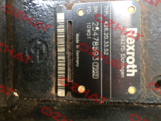 Spare part list for 426.20.33.52  Rexroth