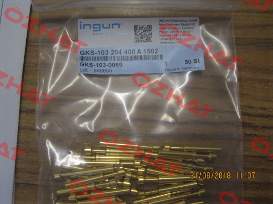GKS-103 204 400 A 1502 Ingun