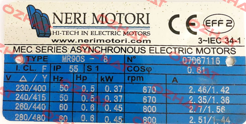 T090S 8P Neri Motori