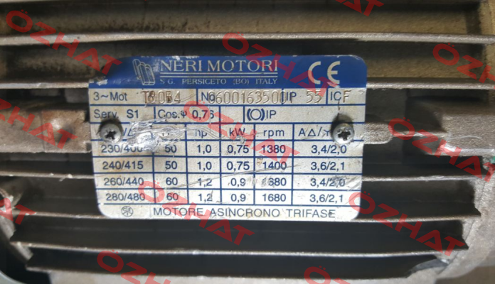 T80B4 old version, new version HE3 80D Neri Motori