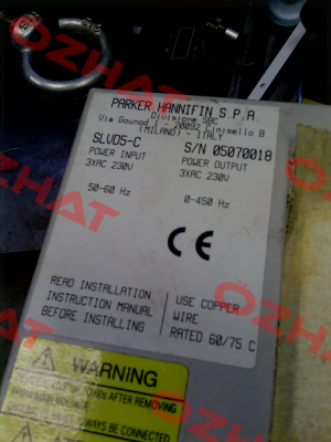 SLVD5,  SN: 05070018  Parker
