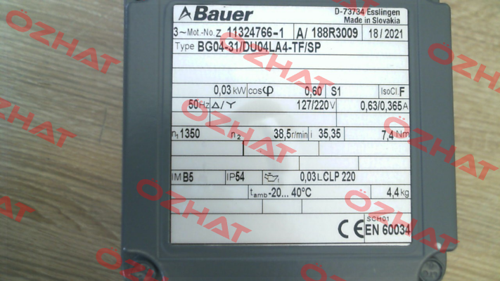 BG04-31/DU04LA4/SP (Artikel-Nr.: 188F3200) Bauer