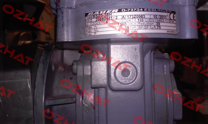 Type BS03-38H No. Z 25880441-2 A/173Z0983  Bauer