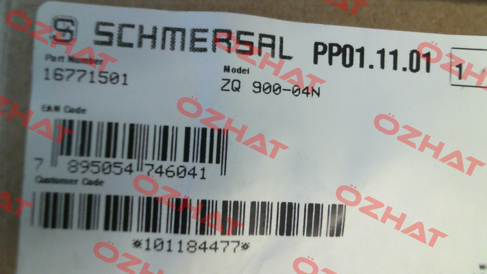 p/n: 101184477, Type: ZQ 900-04N Schmersal