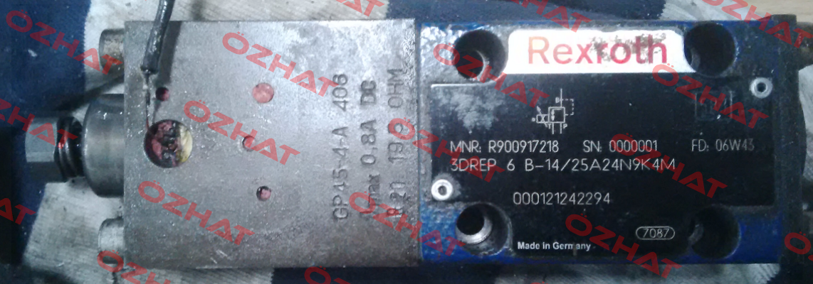 R900917218, obsolete/alternative P/N: R900956636 Type: 3DREP 6 B-2X/25EG24N9K4/M  Rexroth
