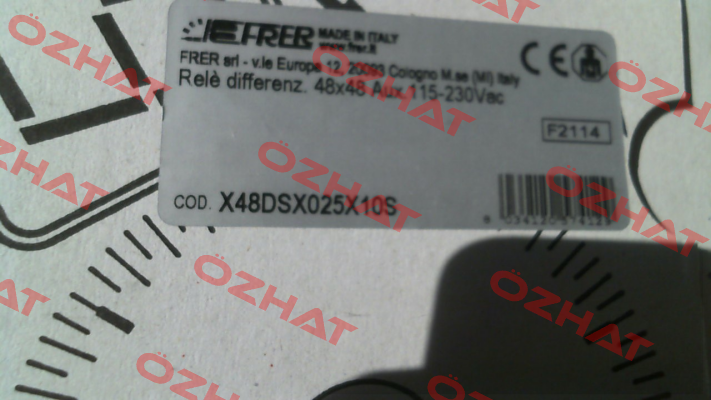 X48DS old code, new code X48DSA030X20S FRER