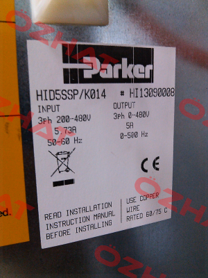 HID5SSP/K014, Nr:HI13090008  Parker