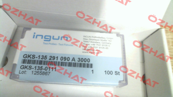 P/N: GKS-135-0111 Type: GKS-135 291 090 A 300 Ingun