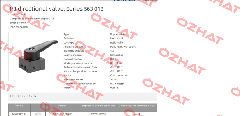 5630181100 / VR04-4/3EC-LEV Rexroth