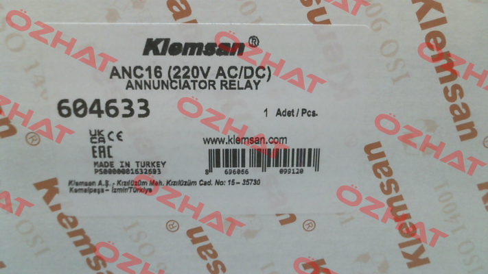 ANC16 -220 /  604633 Klemsan