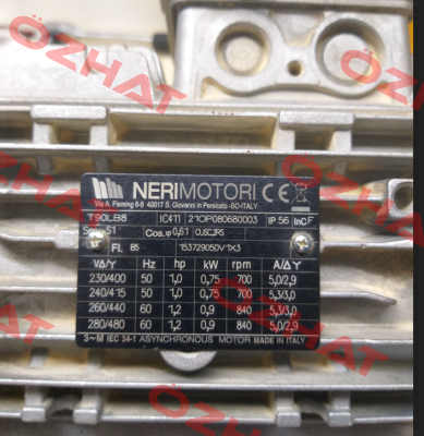 T90LB8-B5-0,75kW-750 Neri Motori